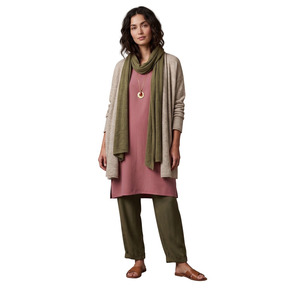 HAVEN WELL WITHIN Sleeveless Shift Dress Dusty Rose Cupro Rayon Medium $118